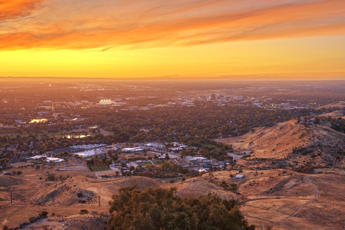 aerial view of Treasure Valley